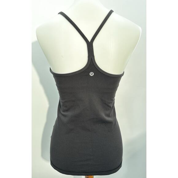 Lululemon Black Racerback Tank Top Built In Bra Athletic Yoga Womens M Size MFit - Picture 6 of 7